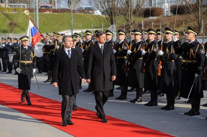 Predsednik Republike Slovenije in vrhovni poveljnik obrambnih sil Borut Pahor na uradnem obisku na Ministrstvu za obrambo